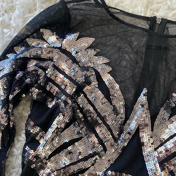 Black and silver Sequin Dress by Marciano - Picture 2 of 2